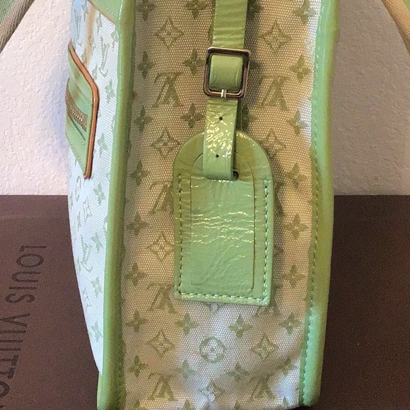 Louis Vuitton Green Kathleen Mini Lin Sac - Picture 9 of 16